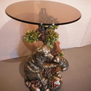 <font color=red>SOLD</font> – Classic Glass Table with Bear Base