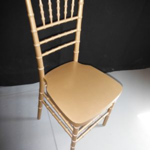 Wood Dining Chairs, Gold Finish