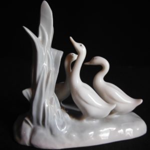 <font color=red>SOLD</font> - Porcelain Duck Sculpture