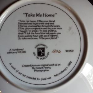 Collector Plate - Take Me Home - Armstrong Collection