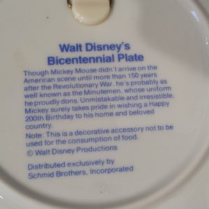 Mickey Mouse Plate - Bicentennial Plate